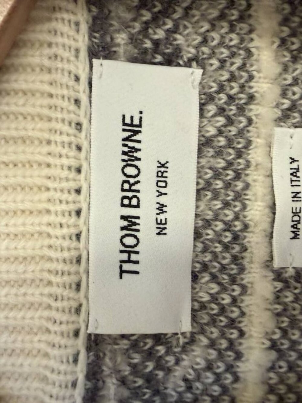 Thom Browne Gray Marled Plaid Cardigan Size 42